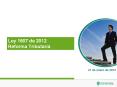 Ley 1607 de 2012 Reforma Tributaria PowerPoint PPT Presentation