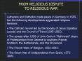 FROM RELIGIOUS DISPUTE TO RELIGIOUS WAR PowerPoint PPT Presentation