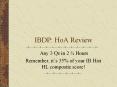 IBDP: HoA Review PowerPoint PPT Presentation