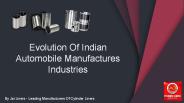 Evolution Of Indian Automobile Manufactures Industries