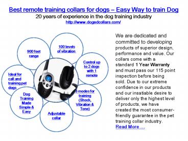 Best remote training collars for dogs – Easy Way to train Dog