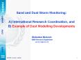 Sand and Dust Storm Monitoring: A) International Research Coordination, and B) Example of Dust Modelling Developments PowerPoint PPT Presentation