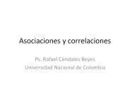 Asociaciones y correlaciones