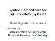 Symbolic Algorithms for Infinite-state Systems