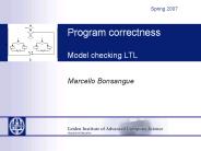 Program correctness Model checking LTL