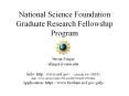 National Science Foundation Graduate Research Fellowship Program PowerPoint PPT Presentation