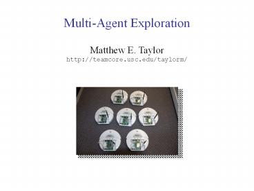 Multi-Agent Exploration
