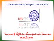 Thermo-Economic Analysis of Otto Cycle