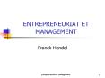 ENTREPRENEURIAT ET MANAGEMENT PowerPoint PPT Presentation