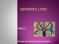 Gendered Lives PowerPoint PPT Presentation