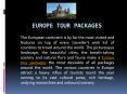 europe tour packages PowerPoint PPT Presentation