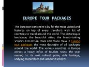europe tour packages