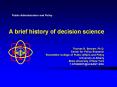 A brief history of decision science PowerPoint PPT Presentation