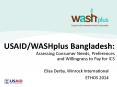 USAID/WASHplus Bangladesh: Assessing Consumer Needs, Preferences PowerPoint PPT Presentation