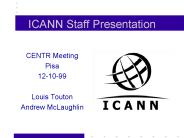 ICANN Staff Presentation