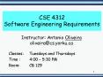 CSE 4312 Software Engineering Requirements PowerPoint PPT Presentation