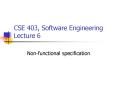 CSE 403, Software Engineering Lecture 6 PowerPoint PPT Presentation