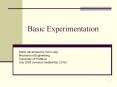 Basic Experimentation PowerPoint PPT Presentation