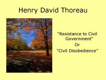 Henry David Thoreau