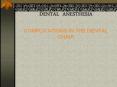 DENTAL ANESTHESIA COMPLICATIONS IN THE DENTAL CHAIR PowerPoint PPT Presentation