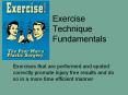 Exercise Technique Fundamentals PowerPoint PPT Presentation