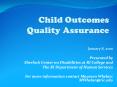 Child Outcomes Quality Assurance PowerPoint PPT Presentation