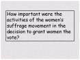 How important were the activities of the women PowerPoint PPT Presentation