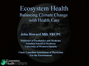 Ecosystem Health