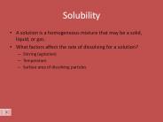 Solubility