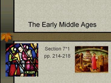 The Early Middle Ages