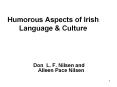 Humorous Aspects of Irish Language