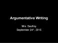 Argumentative Writing PowerPoint PPT Presentation