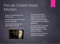 Paz de Christo Food Kitchen PowerPoint PPT Presentation