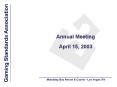 Annual Meeting April 15, 2003 PowerPoint PPT Presentation