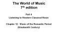 The World of Music 7th edition PowerPoint PPT Presentation
