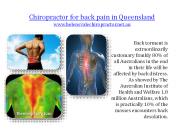 chiropractor for back pain in queensland