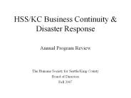 Business Continuity Building Blocks