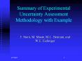 Summary of Experimental Uncertainty Assessment Methodology with Example PowerPoint PPT Presentation
