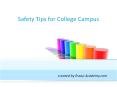 Safety Tips for College Campus PowerPoint PPT Presentation
