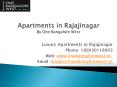 Residential Apartments In Rajajinagar PowerPoint PPT Presentation