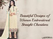 Beautiful Designs of Women Embroidered Straight Churidars