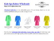kids spa robes wholesale