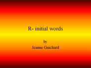 R- initial words