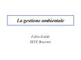 La gestione ambientale PowerPoint PPT Presentation