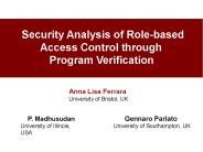 Security Analysis of Role-based