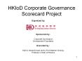 HKIoD Corporate Governance Scorecard Project PowerPoint PPT Presentation