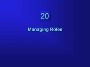 Managing Roles