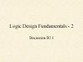 Logic Design Fundamentals - 2 PowerPoint PPT Presentation