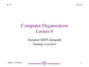 Computer Organization Lecture 8