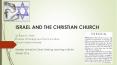 ISRAEL AND THE CHRISTIAN CHURCH PowerPoint PPT Presentation